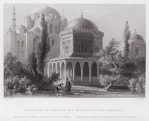 Mausoleo di Solimano il Magnifico e Roxalana (incisione) da William H. Bartlett