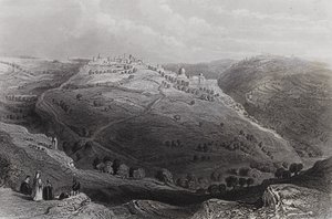 Monte Leone, Gerusalemme, dalla Collina del Cattivo Consiglio da William H. Bartlett