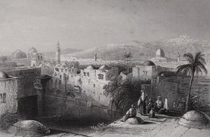 Piscina di Ezechia, Gerusalemme (incisione) da William H. Bartlett