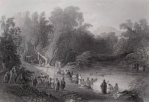 Il fiume Giordano, luogo di balneazione greco da William H. Bartlett