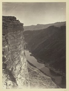 Grand Canyon, fiume Colorado, vicino a Paria Creek, guardando a est, 1872