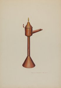 Lampada a olio di balena da William H Edwards