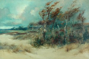 Alberi in un sentiero sabbioso, Heysham, 1916 da William H. Parkinson