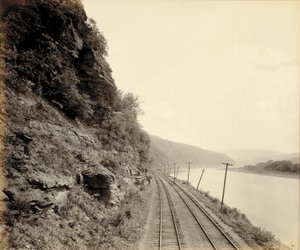 Cathedral Rocks, fiume Susquehanna vicino a Meshoppen, per la Lehigh Valley Railroad da William H. Rau
