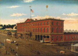 Il deposito della Terza Avenue Railroad, ca. 1859-60 da William H Schenck