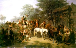 Un matrimonio di villaggio, 1859 da William Hahn