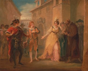 La rivelazione del fidanzamento di Olivia, da "La dodicesima notte", Atto V, Scena i da William Hamilton
