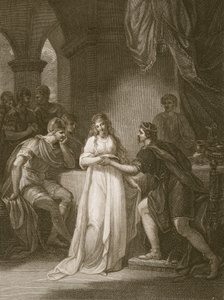 Vortigern e Rovena, inciso da Delatre, illustrazione da 