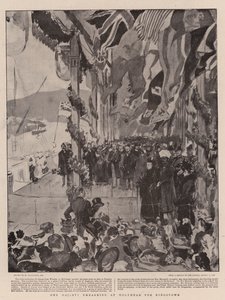 Sua Maestà che si imbarca a Holyhead per Kingstown da William Hatherell