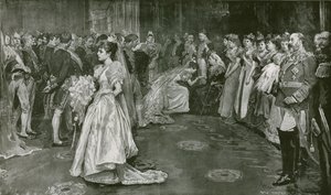 Il salotto di Sua Maestà a Buckingham Palace, il momento della presentazione da William Hatherell