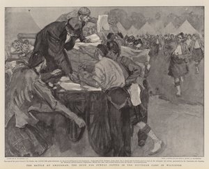La battaglia di Omdurman, la corsa ai giornali della domenica nel campo meridionale nel Wiltshire