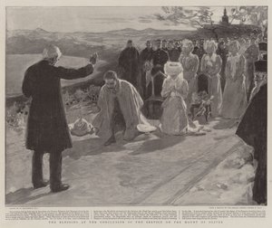 La benedizione alla conclusione del servizio sul Monte degli Ulivi da William Hatherell