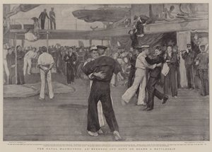 Le manovre navali, una serata di riposo a bordo di una nave da guerra da William Hatherell