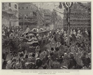La carrozza del Principe di Galles che passa per Cockspur Street