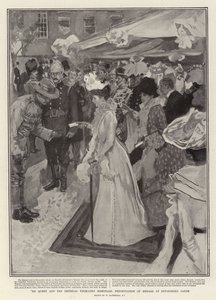 La Regina e gli ospedali della Yeomanry Imperiale, presentazione delle medaglie a Devonshire House