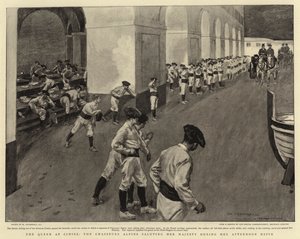 La Regina a Cimiez, i Cacciatori Alpini salutano Sua Maestà durante la sua passeggiata pomeridiana da William Hatherell
