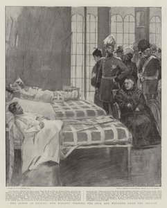 La Regina a Netley, Sua Maestà visita i malati e i feriti dal Sudan da William Hatherell