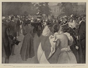La Festa in Giardino della Regina a Buckingham Palace, Sua Maestà tra i suoi Ospiti da William Hatherell