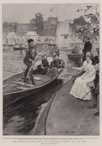 La Festa in Giardino della Regina a Buckingham Palace, sul Lago da William Hatherell