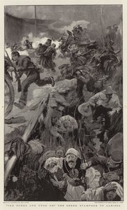 I turchi sono su di noi! La fuga greca verso Larissa da William Hatherell