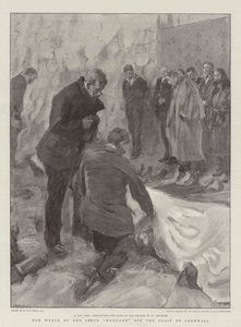 Il naufragio del transatlantico Mohegan al largo della costa della Cornovaglia da William Hatherell