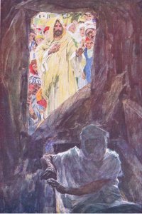 La resurrezione di Lazzaro, da The Bible Story pubblicato da Hodder & Stoughton, c.1930 da William Hatherell