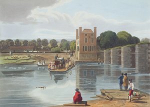 Traghetto di Datchet, vicino a Windsor, inciso da Robert Havell il Giovane, pubblicato nel 1818 da William Havell