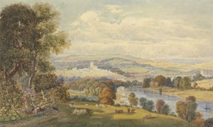 Veduta di Totnes, Devon da William Havell