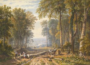 Taglialegna a Park Place, Henley, il fiume Tamigi oltre da William Havell