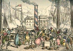 Imbarco sul Margate Steam Packet al molo di London Bridge da William Heath