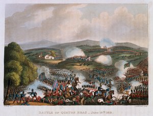 La battaglia di Quatre Bras il 16 giugno 1815