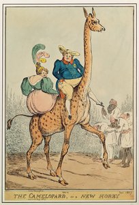 Il Camelopard, o un nuovo hobby, 1827 da William Heath