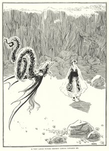 Un grande serpente alato veniva verso di me da William Heath Robinson