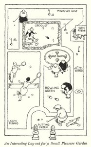 Un interessante layout per un piccolo giardino di piacere