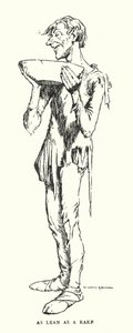Magro come un rastrello (litografia) da William Heath Robinson