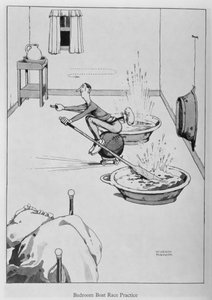 Allenamento per la Gara di Barche in Camera da Letto, illustrazione da 