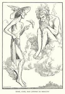 Vieni, vieni, disse Giove a Mercurio da William Heath Robinson