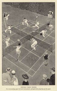 Doppio tennis, per risparmiare spazio nei tornei locali e generalmente ravvivare il gioco