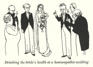 Brindisi alla salute della sposa a un matrimonio omeopatico da William Heath Robinson