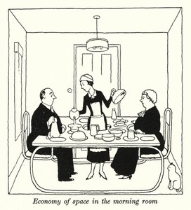 Economia dello spazio nella stanza del mattino da William Heath Robinson