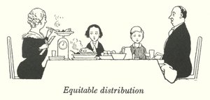 Distribuzione equa (litografia) da William Heath Robinson