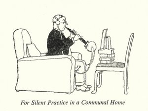Per la pratica silenziosa in una casa comune da William Heath Robinson