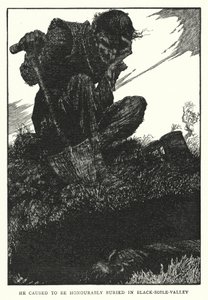 Fece seppellire onorevolmente nella Valle del Suolo Nero (litografia) da William Heath Robinson