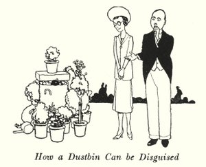 Come può essere camuffato un bidone della spazzatura da William Heath Robinson