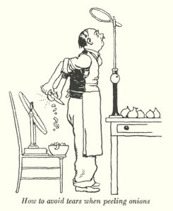 Come evitare le lacrime quando si sbucciano le cipolle da William Heath Robinson