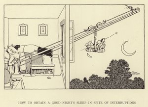 Come ottenere una buona notte di sonno nonostante le interruzioni da William Heath Robinson