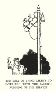 Illustrazione per Railway Ribaldry di W Heath Robinson da William Heath Robinson