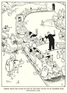 Illustrazione per Railway Ribaldry di W Heath Robinson da William Heath Robinson