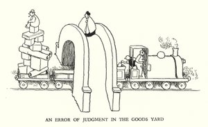Illustrazione per Railway Ribaldry di W Heath Robinson