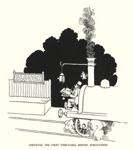 Illustrazione per Railway Ribaldry di W Heath Robinson da William Heath Robinson